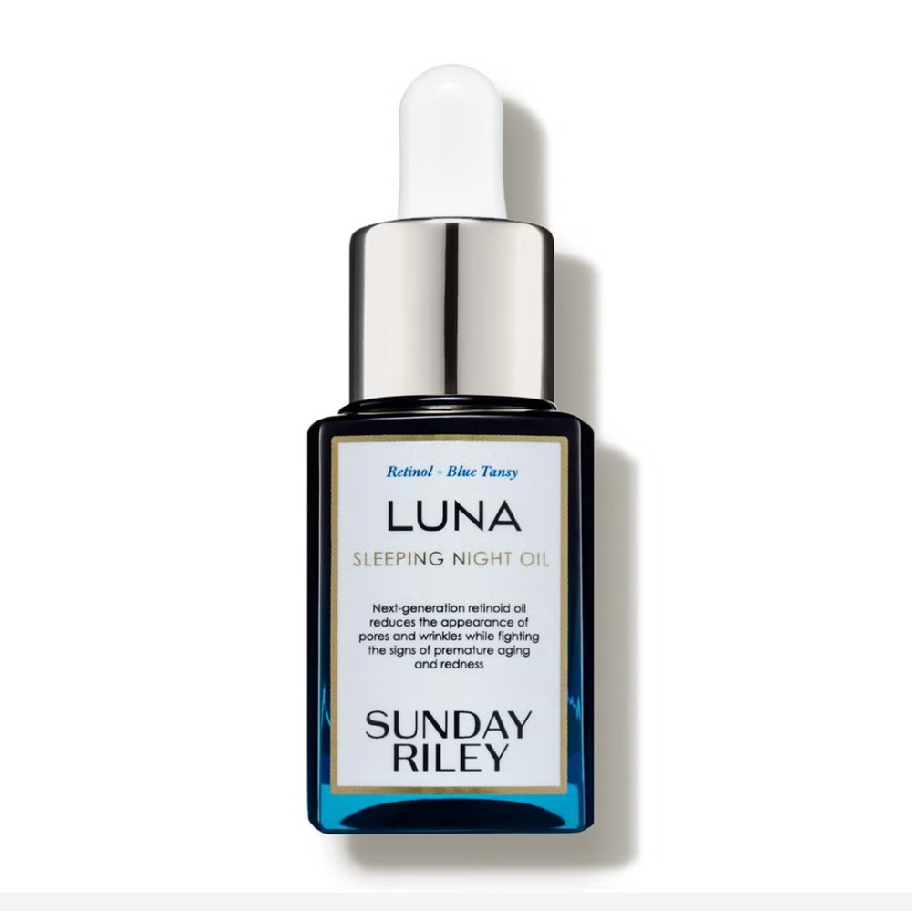 Sunday Riley Luna Night Oil in Blue and Silver